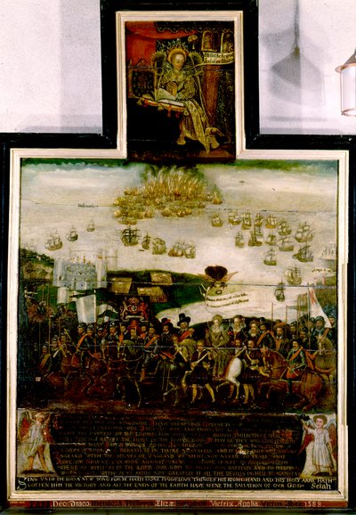 La reine Élisabeth I arrivant à Tilbury et la défaite anglaise de l
