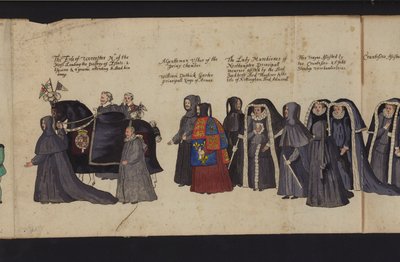 Procession funéraire de la reine Elizabeth I - English School