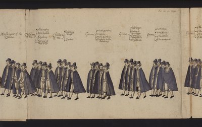 Procession funéraire de la reine Elizabeth I - English School