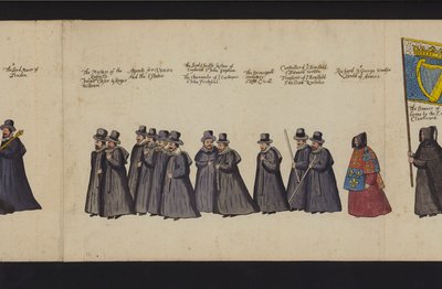 Procession funéraire de la reine Elizabeth I - English School