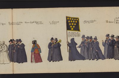 Procession funéraire de la reine Elizabeth I - English School