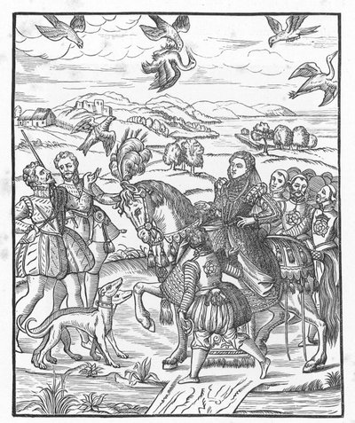 La chasse au faucon de la reine Élisabeth - English School
