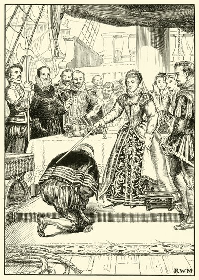 Reine Élisabeth à bord du Golden Hind - English School