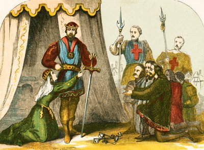 La reine Philippa intercédant pour les bourgeois de Calais - English School