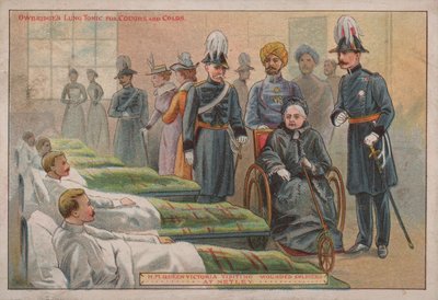 La reine Victoria visitant des soldats britanniques blessés à l