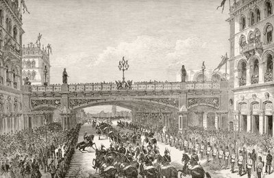 La reine Victoria ouvrant le viaduc de Holborn en 1869, de 