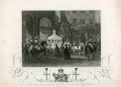 Première visite de la Reine Victoria à la Ville de Londres, 9 novembre 1837 - English School