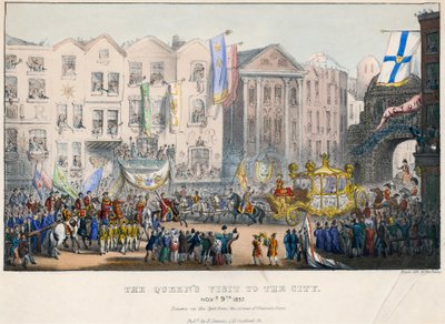 Première visite de la Reine Victoria à la Ville de Londres, 9 novembre 1837 - English School