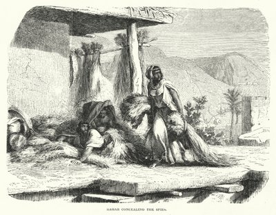 Rahab cachant les espions (gravure) - English School