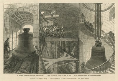 Levée de la grande cloche dans la tour de la cathédrale Saint-Paul - English School