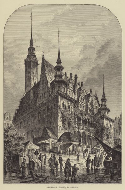 Rathhaus, Brieg, en Silésie - English School