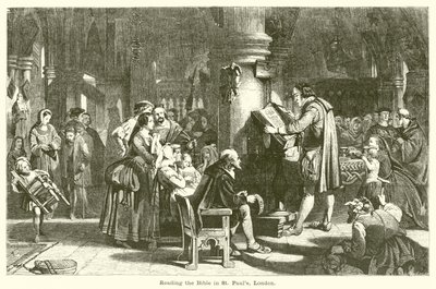 Lecture de la Bible à St Pauls, Londres - English School