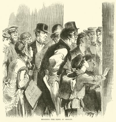 Lecture des nouvelles à Berlin, novembre 1870 - English School