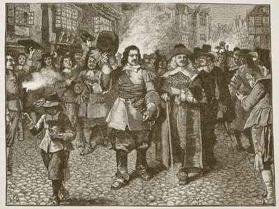 Réception de Monck dans la ville de Londres (illustration de Cassells Illustrated History of England) - English School