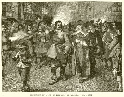 Réception de Monk dans la ville de Londres - English School