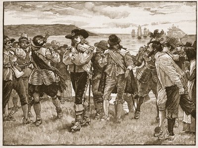 Réception de Viscount Wimbledon à Plymouth, illustration de Cassells Illustrated History of England - English School