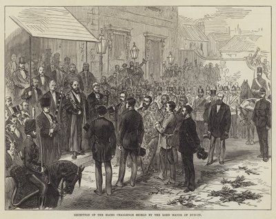 Réception du bouclier de défi Elcho par le lord-maire de Dublin - English School