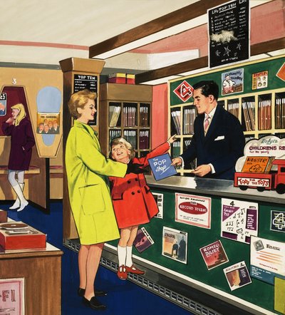Assistant de magasin de disques - English School