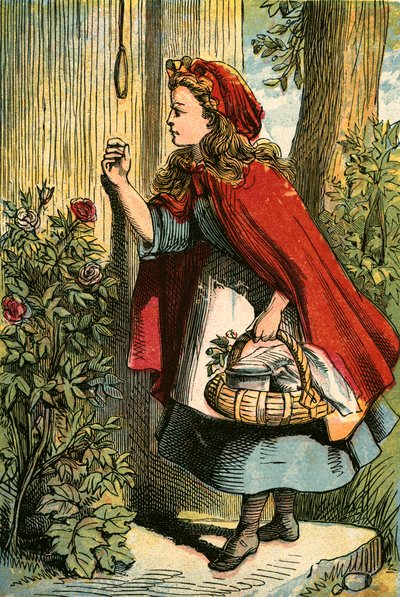 Le Petit Chaperon Rouge à la porte de sa grand-mère - English School