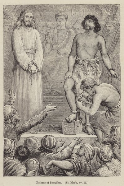 Libération de Barabbas, Saint Marc XV - English School