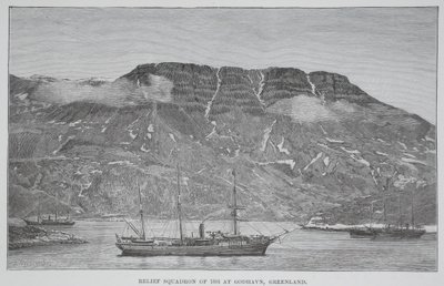 Escadron de secours de 1884 à Godhavn, Groenland, publié à Londres en 1886 - English School