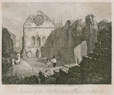 Restes de la salle, palais de Winchester, Southwark - English School
