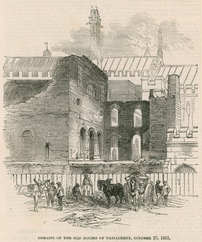 Vestiges des anciennes Chambres du Parlement, 27 octobre 1851 - English School