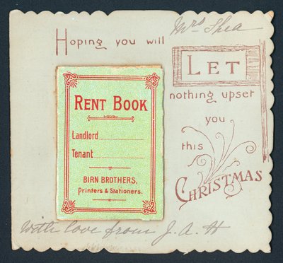Livre de loyer, carte de Noël - English School