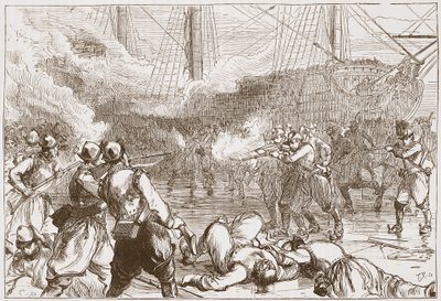 Repousser les soldats espagnols à Amsterdam, illustration de L