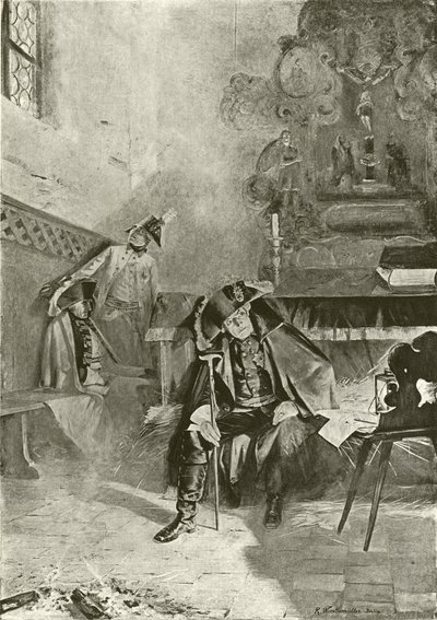 Repoussé à Torgau - Frédéric attendant le matin (gravure) - English School