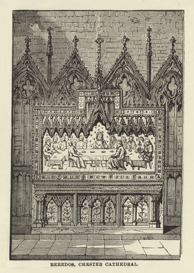 Reredos, cathédrale de Chester - English School