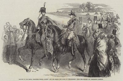 Retour de Son Altesse Royale le Prince Albert et de Son Excellence le Duc de Wellington de la revue sur Wimbledon Common - English School