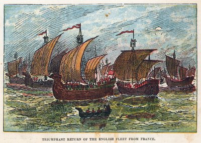 Retour de la flotte anglaise après la bataille d