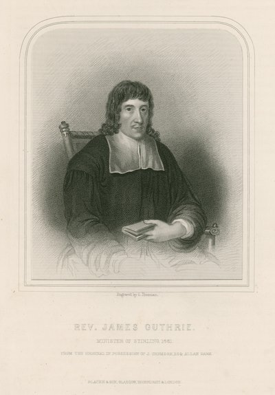 Rév. James Guthrie, ministre de Stirling, 1661 - English School