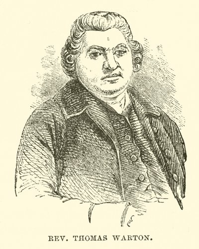 Révérend Thomas Warton (gravure) - English School