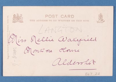 Dos de la carte postale des joueurs de football célèbres - C.B. Fry - English School