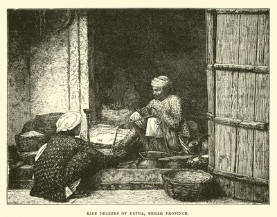 Marchands de riz de Patna, province de Behar - English School