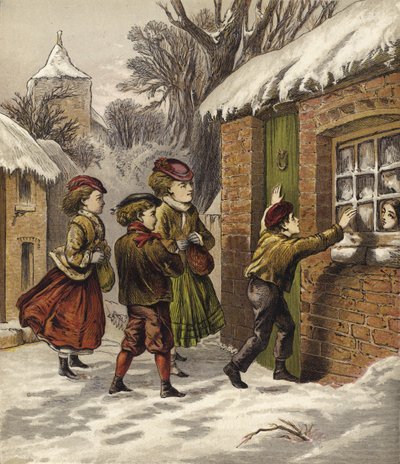 Enfants riches visitant des enfants pauvres à Noël - English School