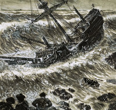 Richard Chancellor a été battu par la mer - English School