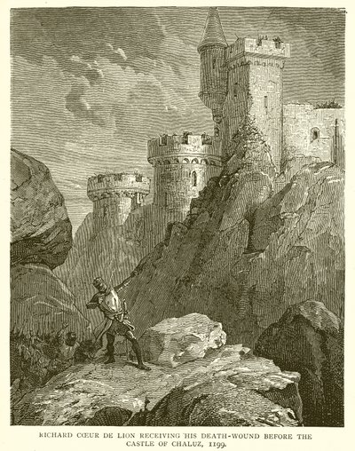 Richard Cœur de Lion recevant sa blessure mortelle devant le château de Châlus, 1199 - English School