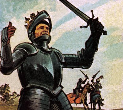 Richard III à la bataille de Bosworth - English School