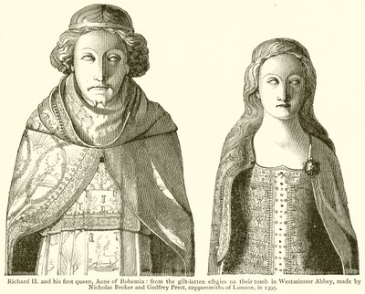 Richard II et sa première reine, Anne de Bohême - English School