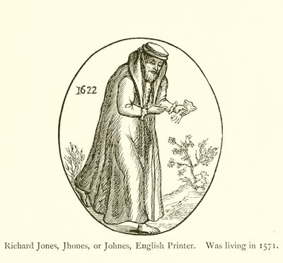 Richard Jones, Jhones ou Johnes, imprimeur anglais, vivant en 1571 - English School