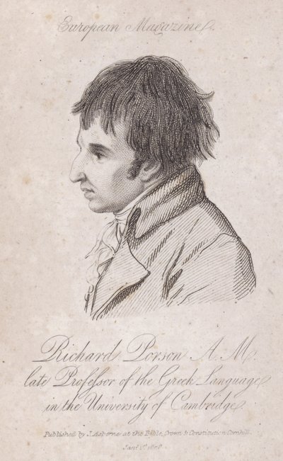 Richard Porson, érudit anglais, professeur de grec au Trinity College, Cambridge - English School