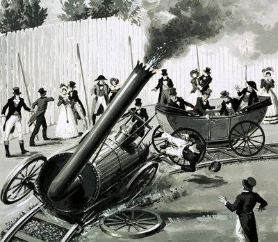 Richard Trevithick a construit un petit chemin de fer circulaire à Londres pour initier les gens au voyage en train - English School