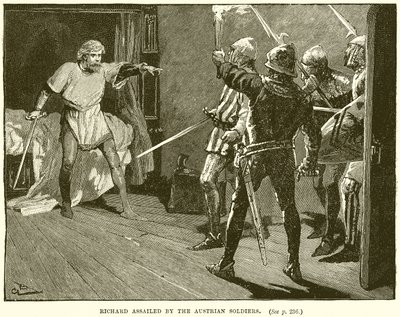 Richard assailli par les soldats autrichiens - English School