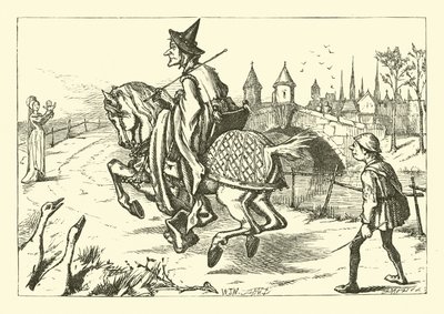 Chevauche un cheval de bois à Banbury Cross - English School