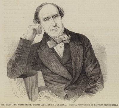 Le très honorable Jas Whiteside, procureur général irlandais (gravure) - English School