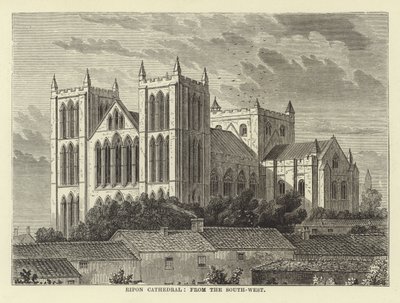 Cathédrale de Ripon, vue du sud-ouest - English School