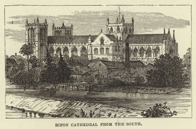 Cathédrale de Ripon depuis le sud - English School